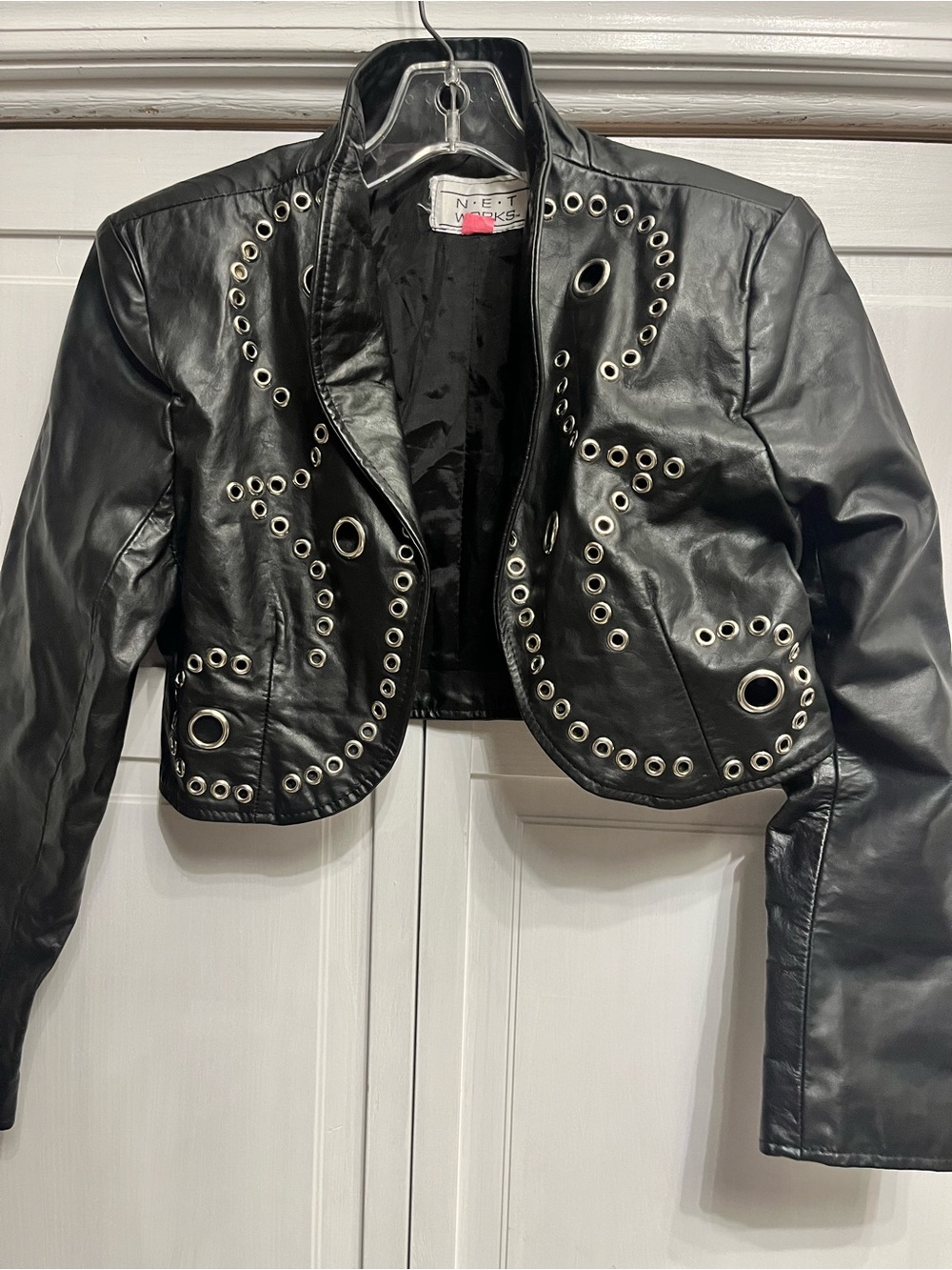 N.E.T. Works Faux Leather Grommet Jacket | Cropped Moto